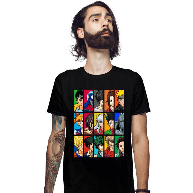 Daily_Deal_Shirts Fitted Shirts, Mens / Small / Black Anime VS Anime