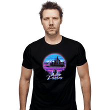 Load image into Gallery viewer, Shirts Fitted Shirts, Mens / Small / Black Retrowave Darksouls
