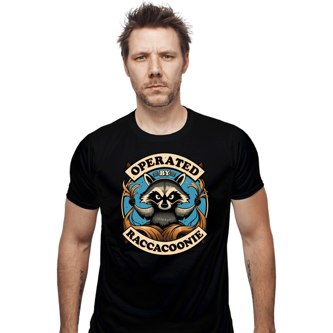 Daily_Deal_Shirts Fitted Shirts, Mens / Small / Black Raccoon Supremacy