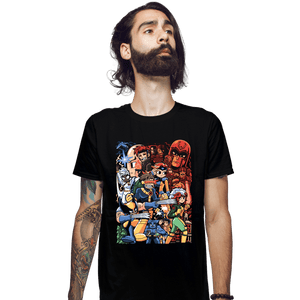 Daily_Deal_Shirts Fitted Shirts, Mens / Small / Black Mutant Pilgrim