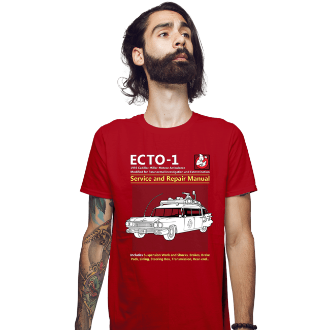 Secret_Shirts Fitted Shirts, Mens / Small / Red Ecto 1 Repair Manual