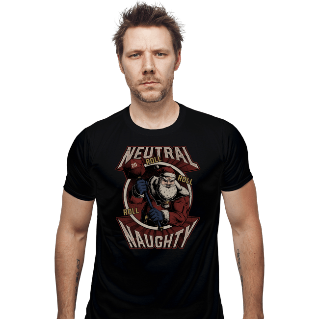 Shirts Fitted Shirts, Mens / Small / Black Neutral Naughty Santa