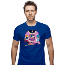 Load image into Gallery viewer, Daily_Deal_Shirts Fitted Shirts, Mens / Small / Royal Blue Anime At Home
