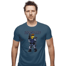 Load image into Gallery viewer, Daily_Deal_Shirts Fitted Shirts, Mens / Small / Indigo Blue Solid Snake
