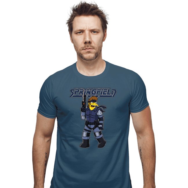 Daily_Deal_Shirts Fitted Shirts, Mens / Small / Indigo Blue Solid Snake