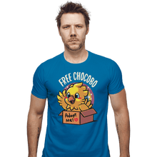 Load image into Gallery viewer, Shirts Fitted Shirts, Mens / Small / Sapphire Adopt A Chocobo
