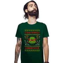 Load image into Gallery viewer, Shirts Fitted Shirts, Mens / Small / Irish Green Michelangelo Christmas
