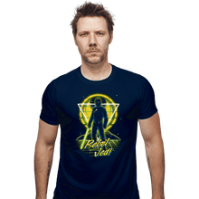 Load image into Gallery viewer, Shirts Fitted Shirts, Mens / Small / Navy Retro Rebel Jedi
