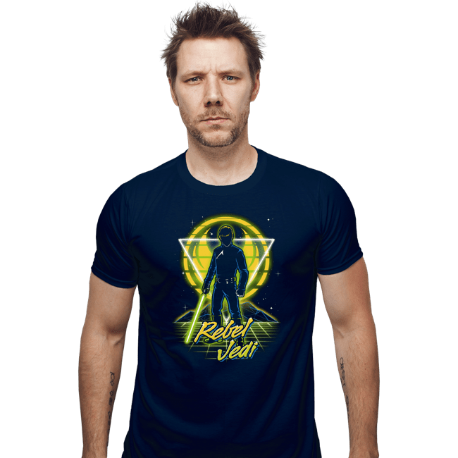 Shirts Fitted Shirts, Mens / Small / Navy Retro Rebel Jedi