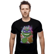 Load image into Gallery viewer, Daily_Deal_Shirts Fitted Shirts, Mens / Small / Black Glitch Donatello
