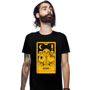 Shirts Fitted Shirts, Mens / Small / Black Robo Tarot Card