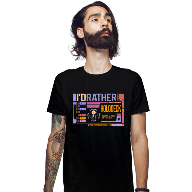 Secret_Shirts Fitted Shirts, Mens / Small / Black Holodeck!