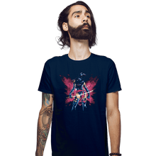 Load image into Gallery viewer, Shirts Fitted Shirts, Mens / Small / Navy Mental Butterfly
