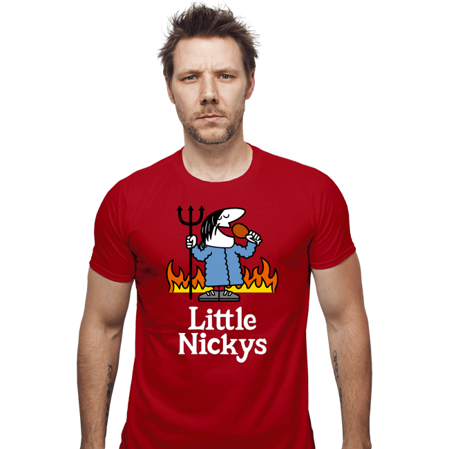 Daily_Deal_Shirts Fitted Shirts, Mens / Small / Red Little Nickys