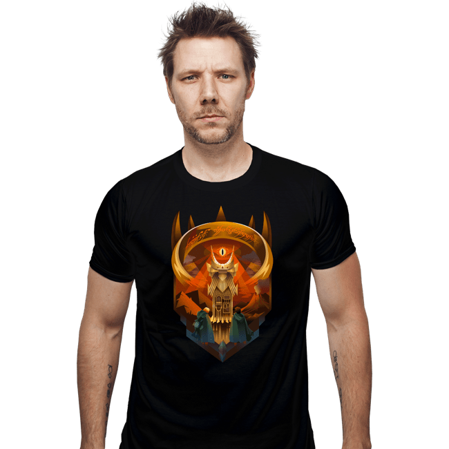 Daily_Deal_Shirts Fitted Shirts, Mens / Small / Black Art Deco Dark Fortress