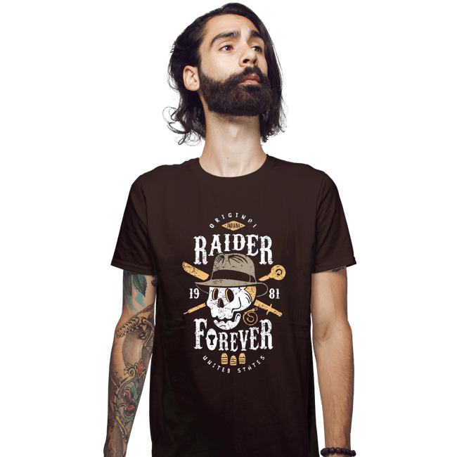 Shirts Fitted Shirts, Mens / Small / Dark Chocolate Raider Forever