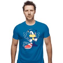 Load image into Gallery viewer, Shirts Fitted Shirts, Mens / Small / Sapphire Waiting Hedgehog
