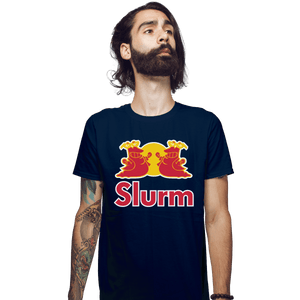 Shirts Fitted Shirts, Mens / Small / Navy Slurm Energy Drink