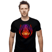 Load image into Gallery viewer, Daily_Deal_Shirts Fitted Shirts, Mens / Small / Black Stained Glass Darkness
