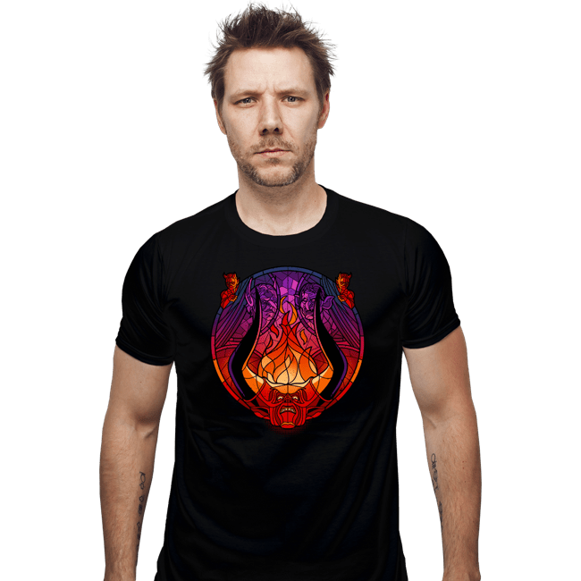 Daily_Deal_Shirts Fitted Shirts, Mens / Small / Black Stained Glass Darkness