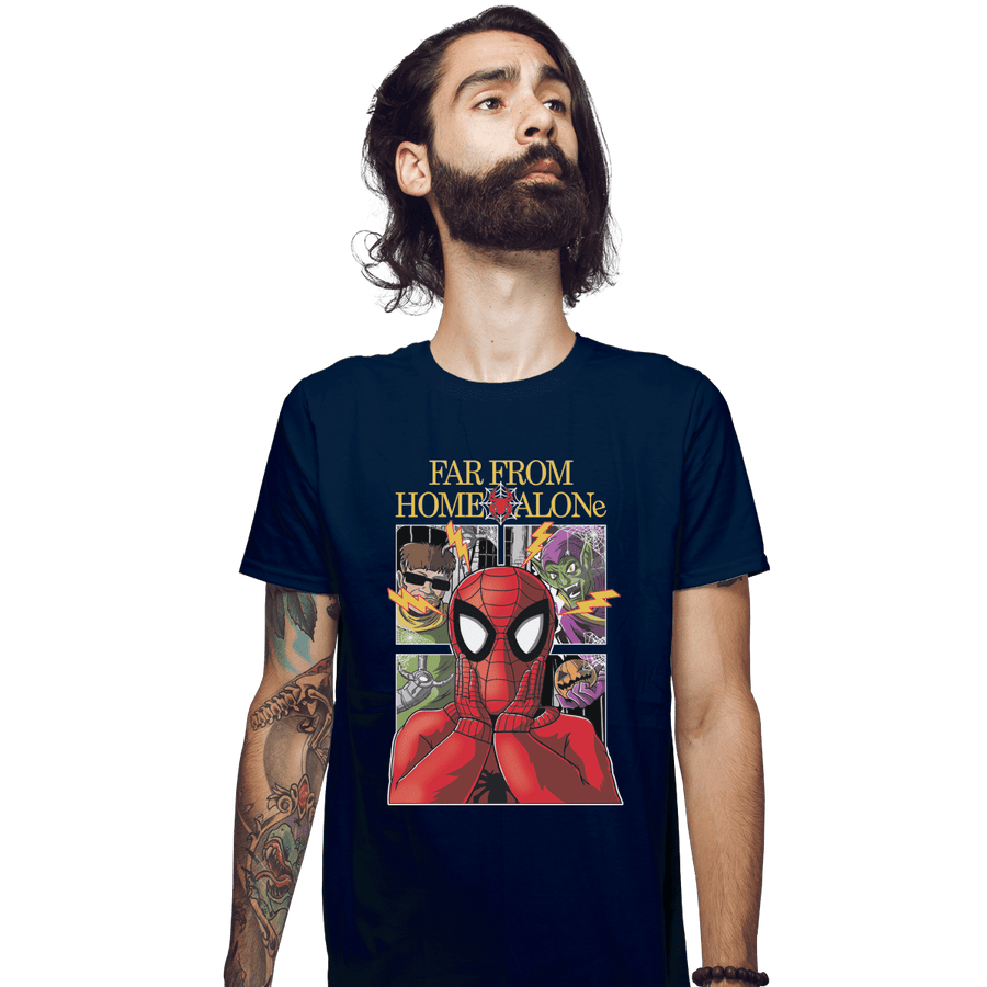 Shirts Fitted Shirts, Mens / Small / Navy Far From Home Alone
