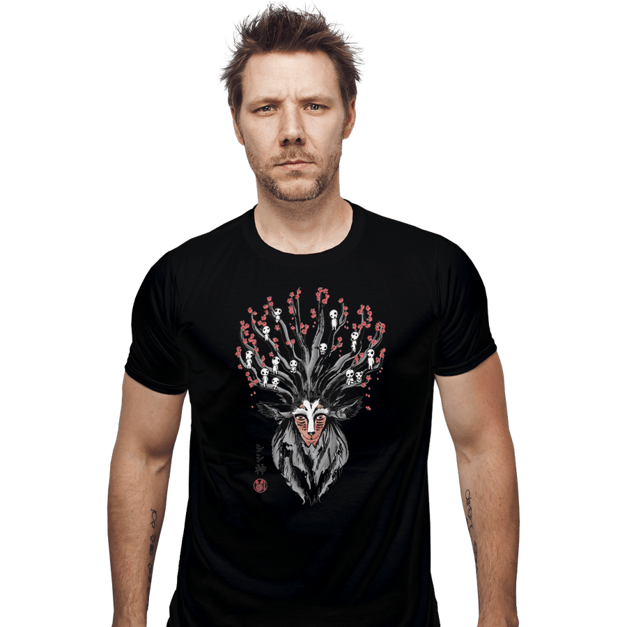 Shirts Fitted Shirts, Mens / Small / Black The Deer God Sumie