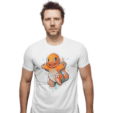Load image into Gallery viewer, Shirts Fitted Shirts, Mens / Small / White Fire Ink
