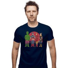 Load image into Gallery viewer, Shirts Fitted Shirts, Mens / Small / Navy King Of The Heroes
