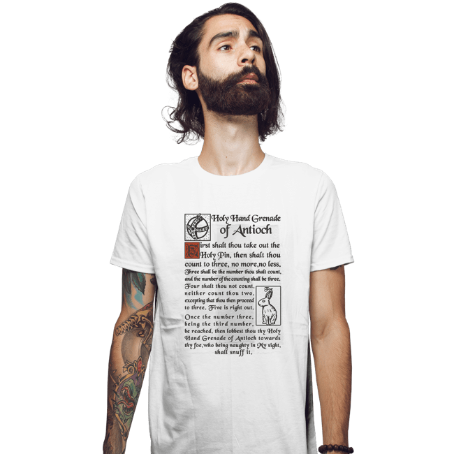 Secret_Shirts Fitted Shirts, Mens / Small / White Holy Hand Grenade