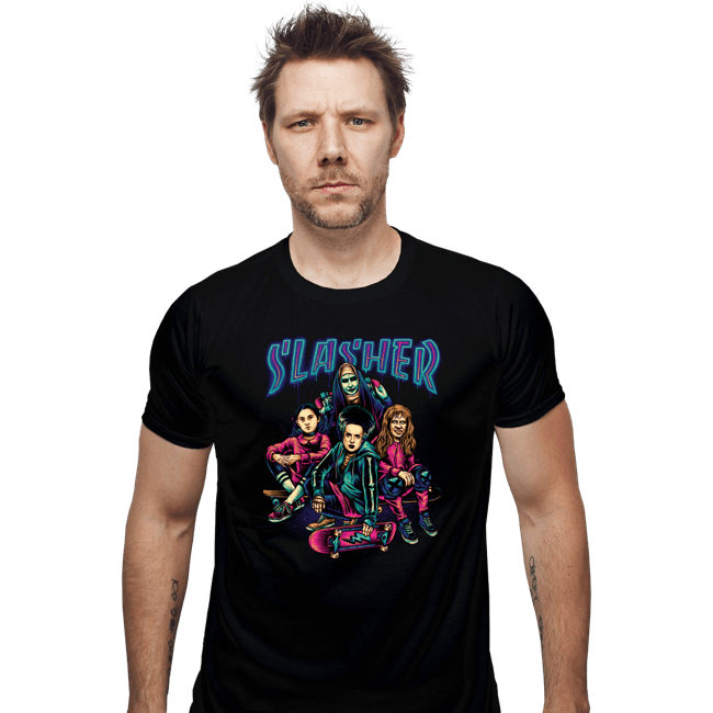 Daily_Deal_Shirts Fitted Shirts, Mens / Small / Black Slasher Girls
