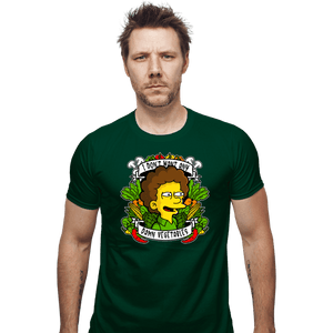 Daily_Deal_Shirts Fitted Shirts, Mens / Small / Irish Green Darn Veggies