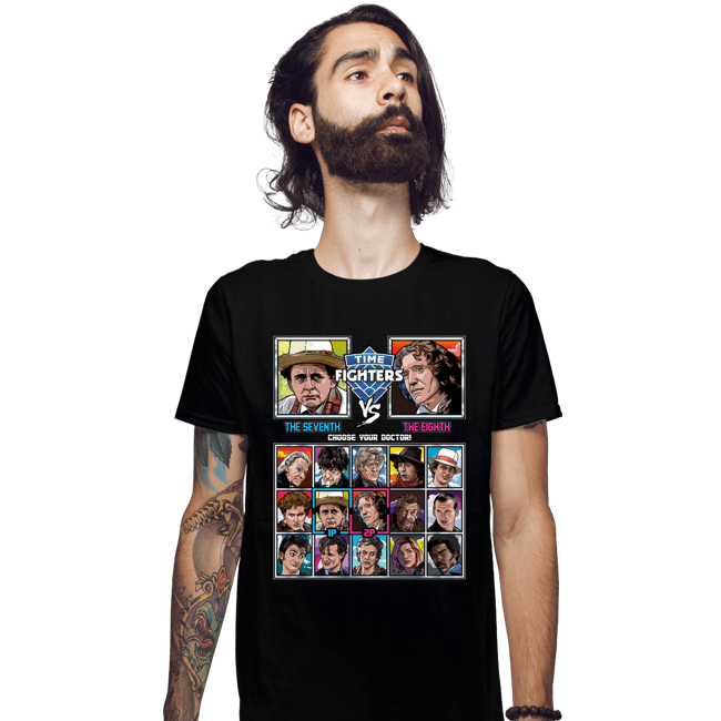 Shirts Fitted Shirts, Mens / Small / Black Time Fighters 7th VS 8th