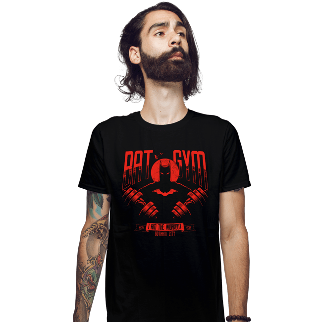 Daily_Deal_Shirts Fitted Shirts, Mens / Small / Black Bat Gym