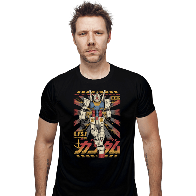 Daily_Deal_Shirts Fitted Shirts, Mens / Small / Black Gundam - Ready To Fight
