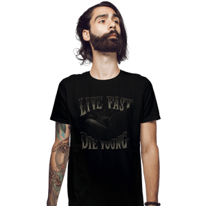 Shirts Fitted Shirts, Mens / Small / Black Live Fast Die Young