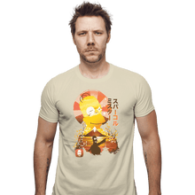 Load image into Gallery viewer, Shirts Fitted Shirts, Mens / Small / Sand Homer Ukiyoe
