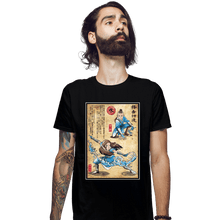 Load image into Gallery viewer, Daily_Deal_Shirts Fitted Shirts, Mens / Small / Black Water Tribe Master Woodblock
