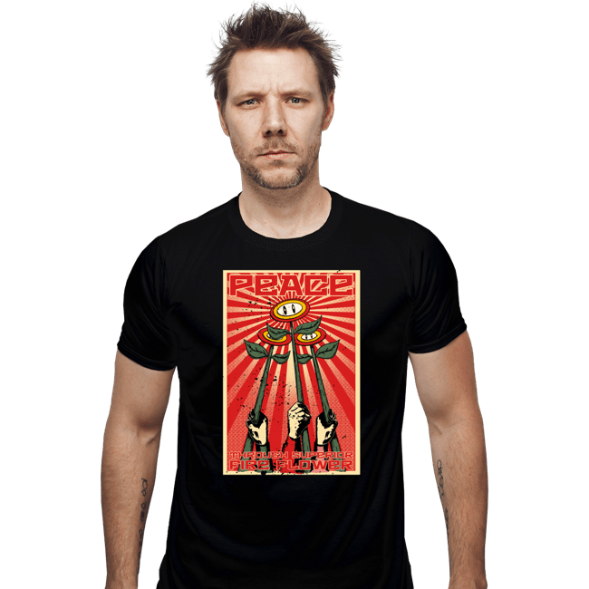 Shirts Fitted Shirts, Mens / Small / Black Superior Fire Flower