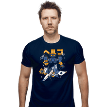 Load image into Gallery viewer, Secret_Shirts Fitted Shirts, Mens / Small / Navy Space Troubles
