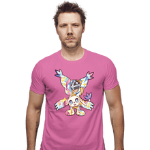 Load image into Gallery viewer, Shirts Fitted Shirts, Mens / Small / Azalea Magical Silhouettes - Gatomon
