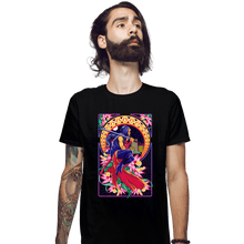 Load image into Gallery viewer, Daily_Deal_Shirts Fitted Shirts, Mens / Small / Black Ninja Art Nouveau Gaiden

