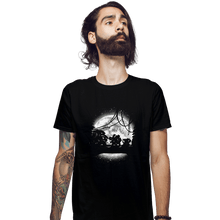 Load image into Gallery viewer, Shirts Fitted Shirts, Mens / Small / Black Moonlight Grass Type
