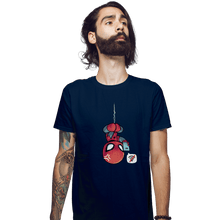 Load image into Gallery viewer, Shirts Fitted Shirts, Mens / Small / Navy Chibi Spider
