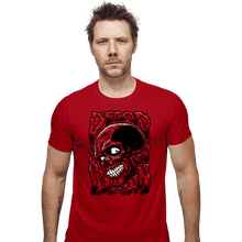 Load image into Gallery viewer, Daily_Deal_Shirts Fitted Shirts, Mens / Small / Red Dead By Dawn Skull
