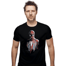 Load image into Gallery viewer, Shirts Fitted Shirts, Mens / Small / Black Watercolor Spider
