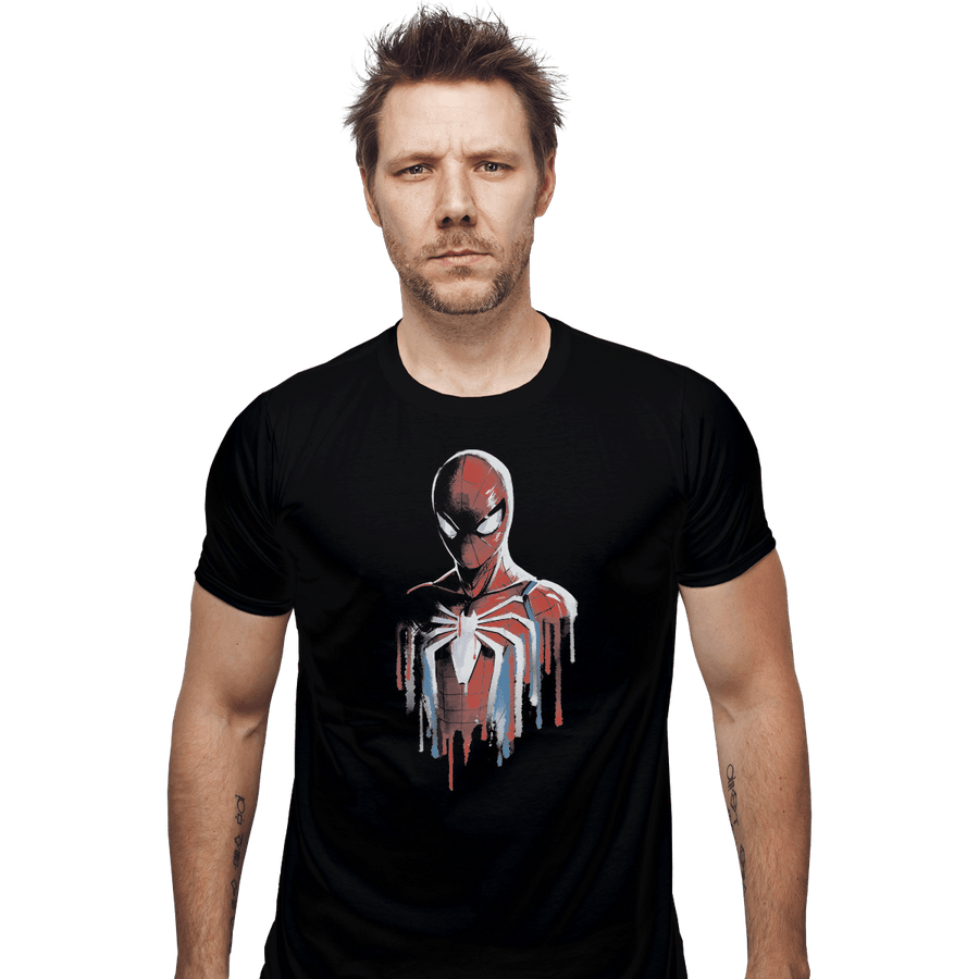 Shirts Fitted Shirts, Mens / Small / Black Watercolor Spider