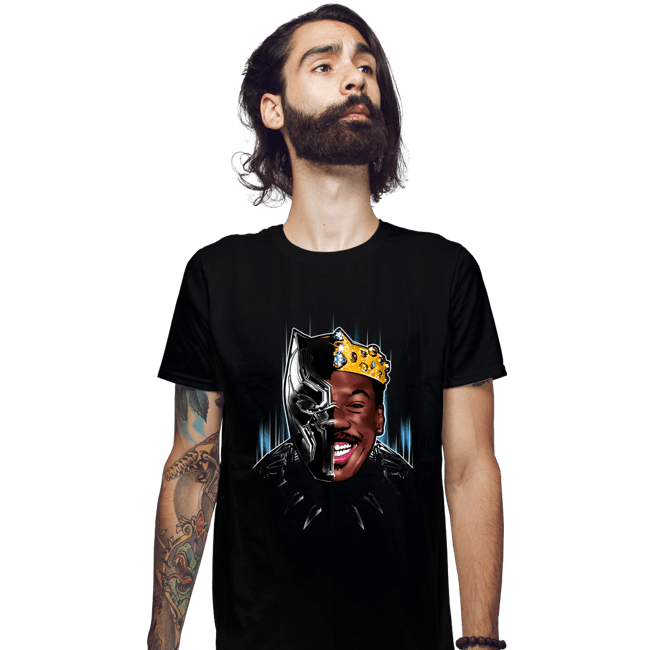 Shirts Fitted Shirts, Mens / Small / Black Black Panther Of Zamunda