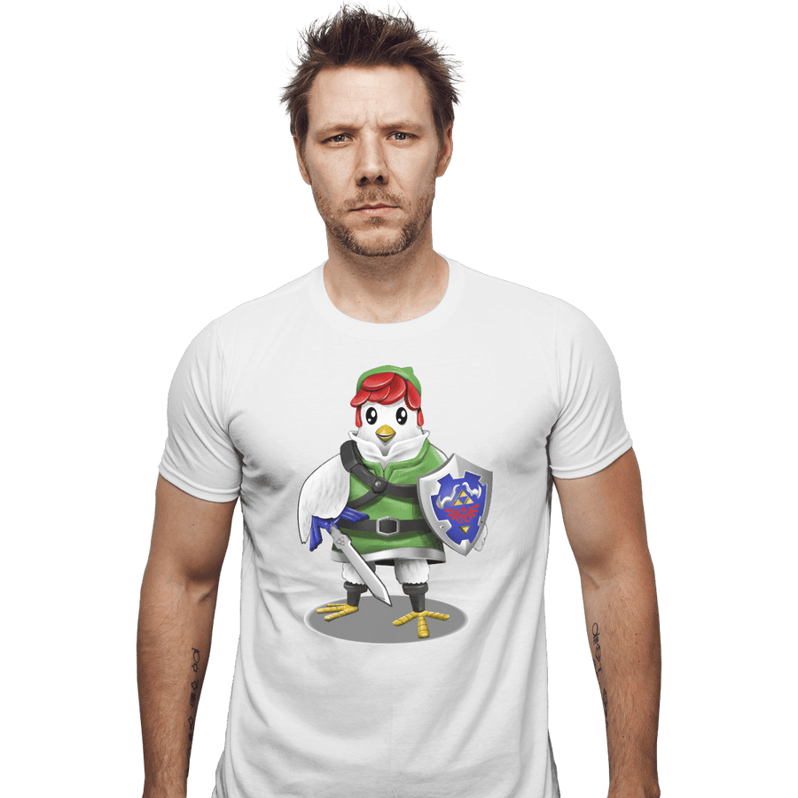 Shirts Fitted Shirts, Mens / Small / White Hyrule Chicken