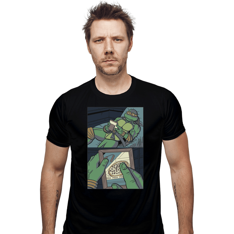 Shirts Fitted Shirts, Mens / Small / Black Longing For Pizza