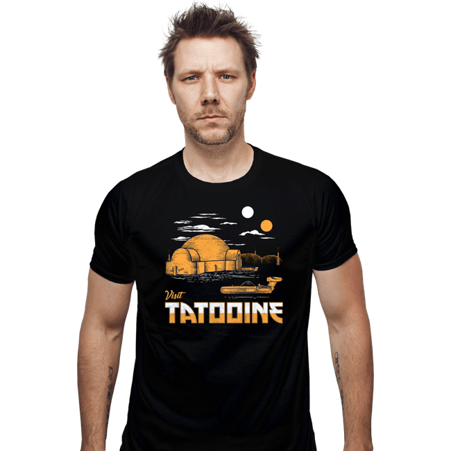 Shirts Fitted Shirts, Mens / Small / Black Vintage Visit Tatooine